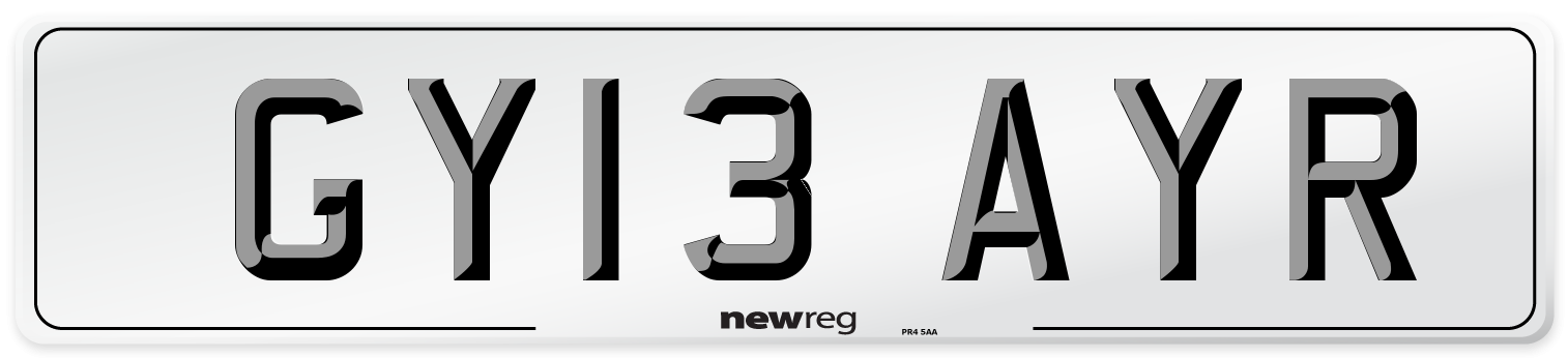 GY13 AYR Number Plate from New Reg